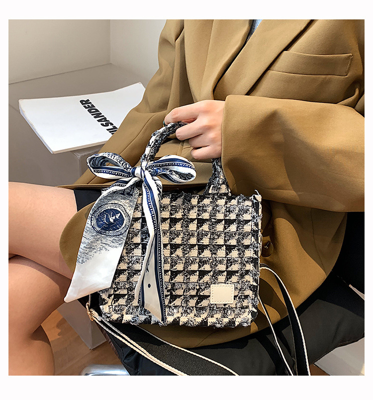 Dames draagtassen Brend New Lattice Mass Canvas schoudertassen Designer handtassen Casual mode messenger bags_voghion.com
