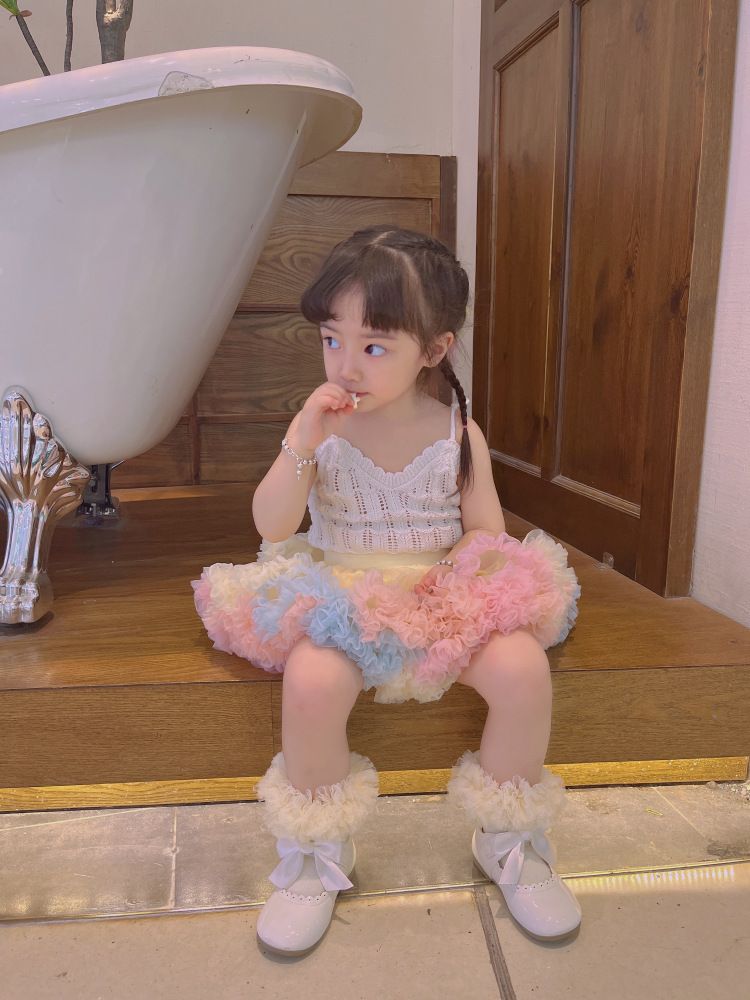 Vestiti per neonati Gonna TUTU Abbigliamento per bambini Gonna convessa autentica Gonna a goccia Lori Gonna elasticizzata in tessuto di seta grande Gonna arcobaleno_voghion.com