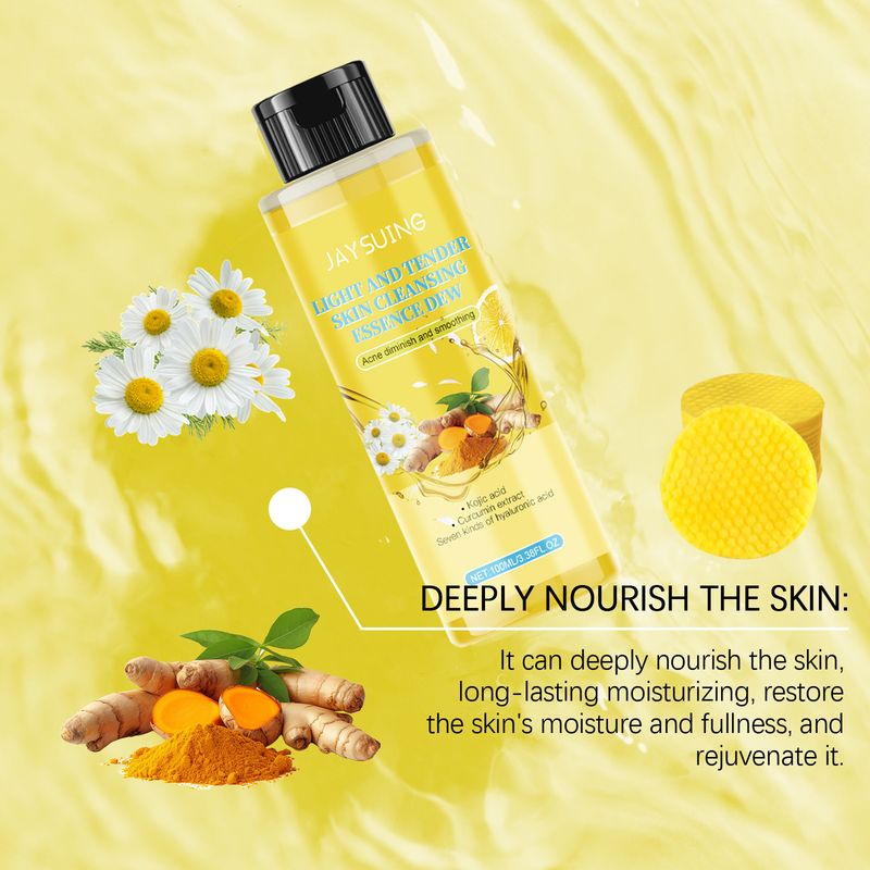 Siero detergente alla curcuma Jaysuing, detergente per il viso, essenza idratante per la cura della pelle, illuminante per la pelle delicata_voghion.com