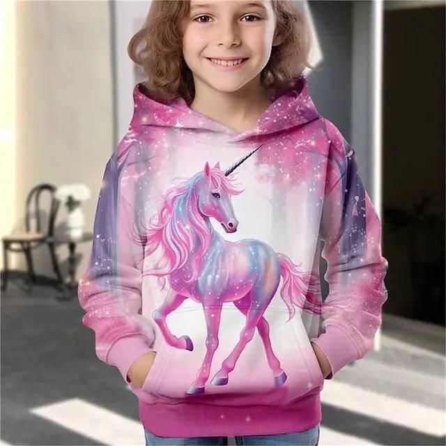 Abbigliamento per bambine, felpa con cappuccio, alla moda, con stampa di un gattino carino, ragazza ampia e alla moda_voghion.com