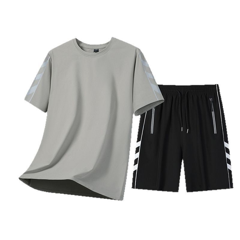 Maglia estiva da uomo a maniche corte, casual, sportiva, traspirante, ad asciugatura rapida, di alta qualità, semplice, di alta qualità, in seta di ghiaccio, di grande vendita transfrontaliera_voghion.com