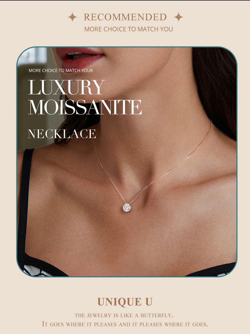Nuovi arrivi 2025 BAMOER 1 carati Bazel Moissanite D colore VVS1 Collana con diamanti coltivati in laboratorio per donna Sterling Silver Wedding Jewelry_voghion.com