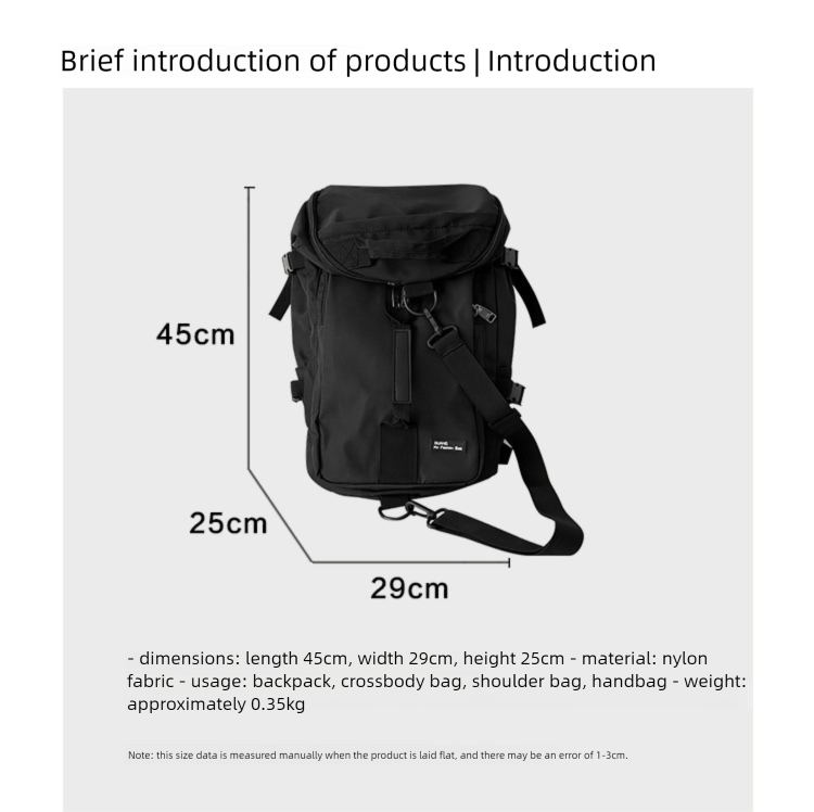 Sport Fitness Single Shoulder Crossbody Dual-Use Große Kapazität Arbeitskleidung Wasserdichter Rucksack Wandern Laptoptasche_voghion.com