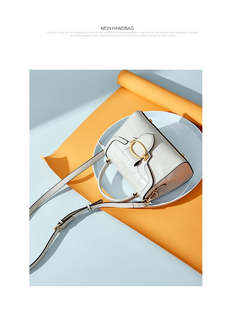 New Top Grain Leather Structured Shoulder Bag - Elegant Women's Handheld Tote (Classic Designer Purse, Versatile & Stylish, Shape-Retention Handbag)_voghion.com