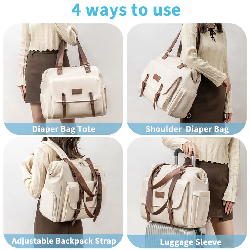 Large Capacity Multifunctional Three Use Diagonal Cross Insulation Mother And Baby Bag Essential For Long-distance Trave_voghion.com