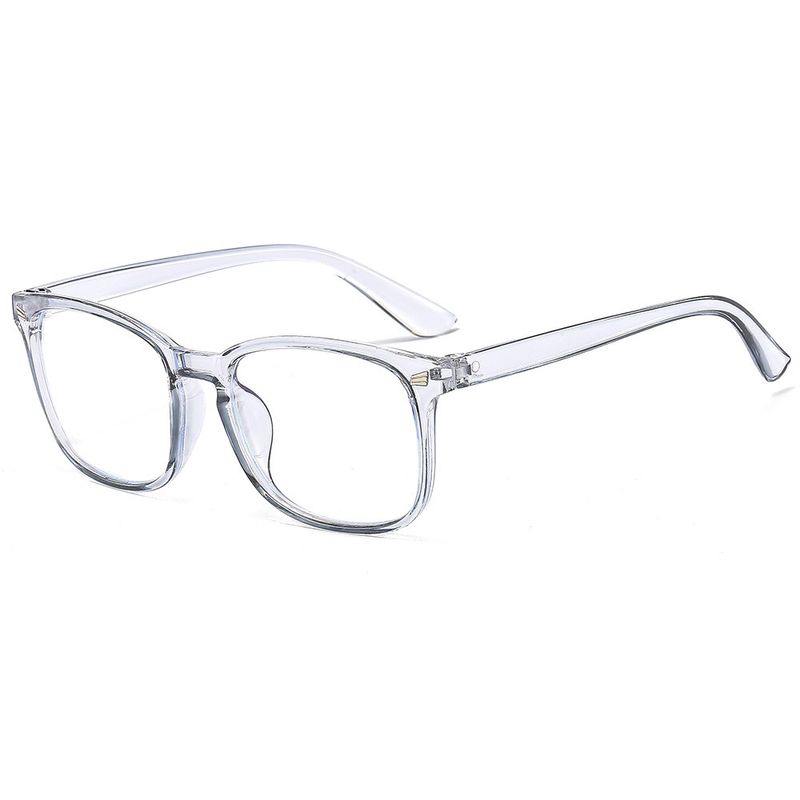Women's Blocking Square Rivet Frame Computer Glasses_voghion.com