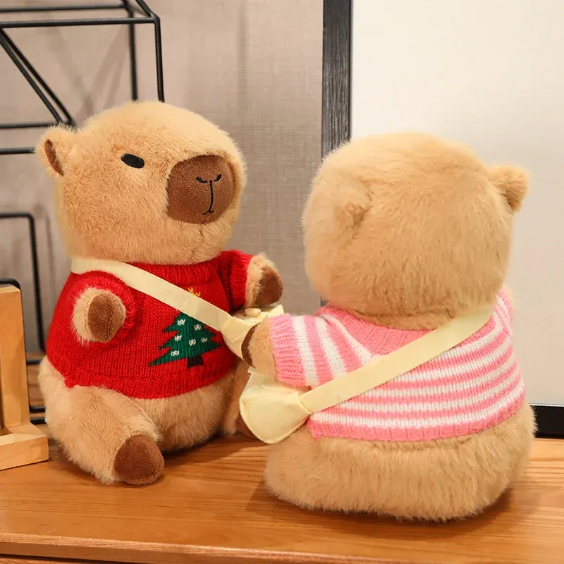 Kapybara pliušiniai gyvūnai Žaislai Kūrybiniai animaciniai filmukai įdaryti lėlės Kawaii kambario dekoras Išskirtinės gimtadienio dovanos gali pakeisti drabužius_voghion.com