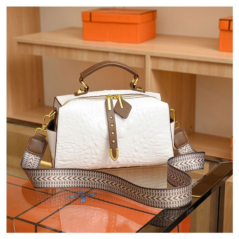 Mode Kokodil Muste Flut 2023 Neue Hohe Kapazität Tagbae Kleine Quadatische Tasche Vielseitig Beitband Eine_voghion.com