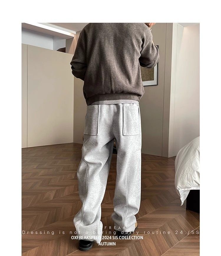 Cleanfit Schwarze, konisch zulaufende Jogginghose für Herren – Hochwertige, lässige Jogginghose aus Polyester mit verstellbarem Kordelzug in der Taille und geradem Saum_voghion.com