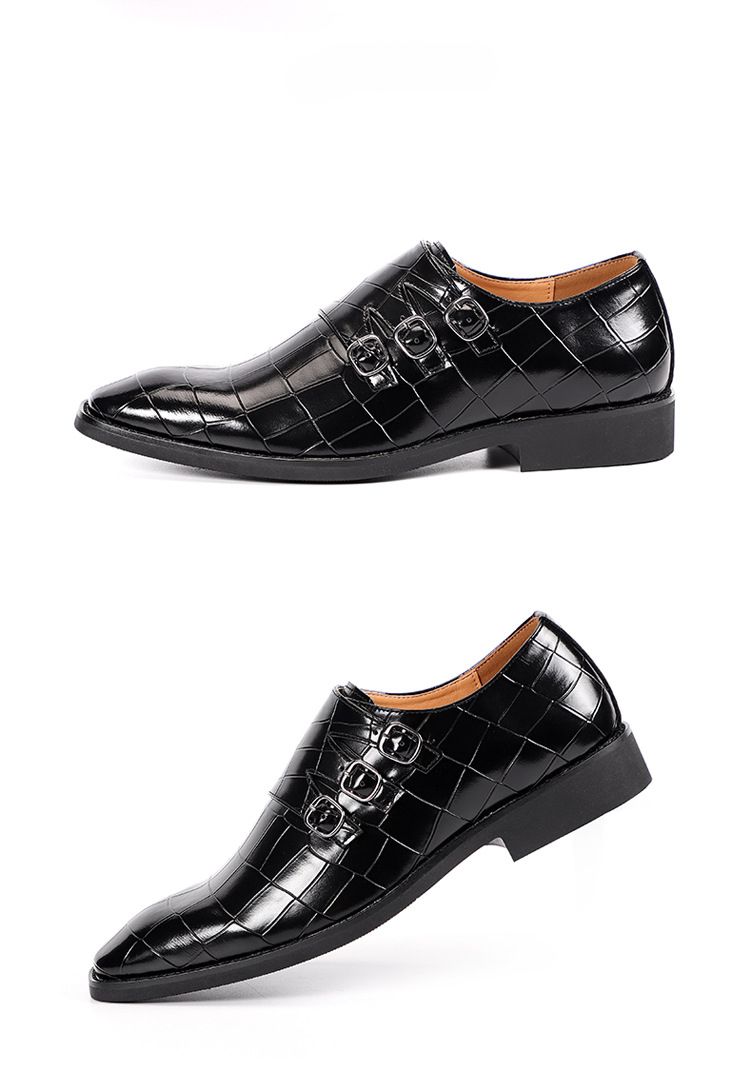 Męskie buty biznesowe casualowe typu oksfordy, formalne, sznurowane, do biura, na imprezy i na co dzień_voghion.com