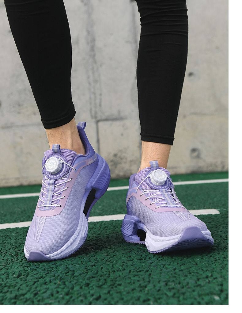 Family Carbon Plate Running Shoes For Boys Big Boys Student Rotating Button Technology TPU+ Popcorn High Pop Sneakers For Girls_voghion.com