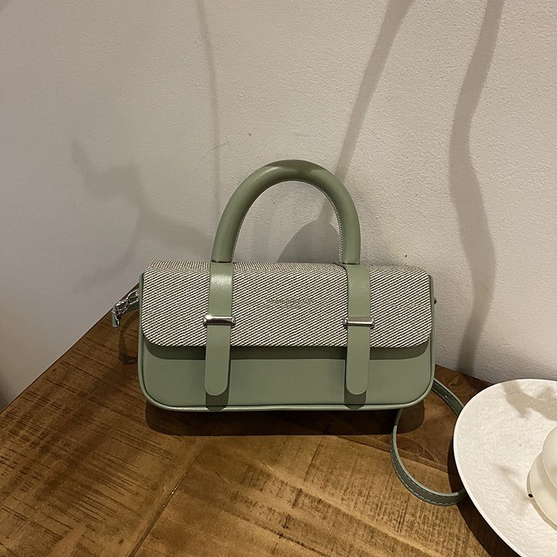 Trendy Versatile Box PU Texture Shoulder Niche Light Luxury Crossbody Women's Handbag Small Square Bag_voghion.com