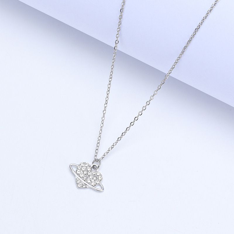 Collana in acciaio al titanio, gioielli per donna, versatile, in lega, con ciondolo di diamanti intarsiato, accessori regalo, catena per clavicola_voghion.com