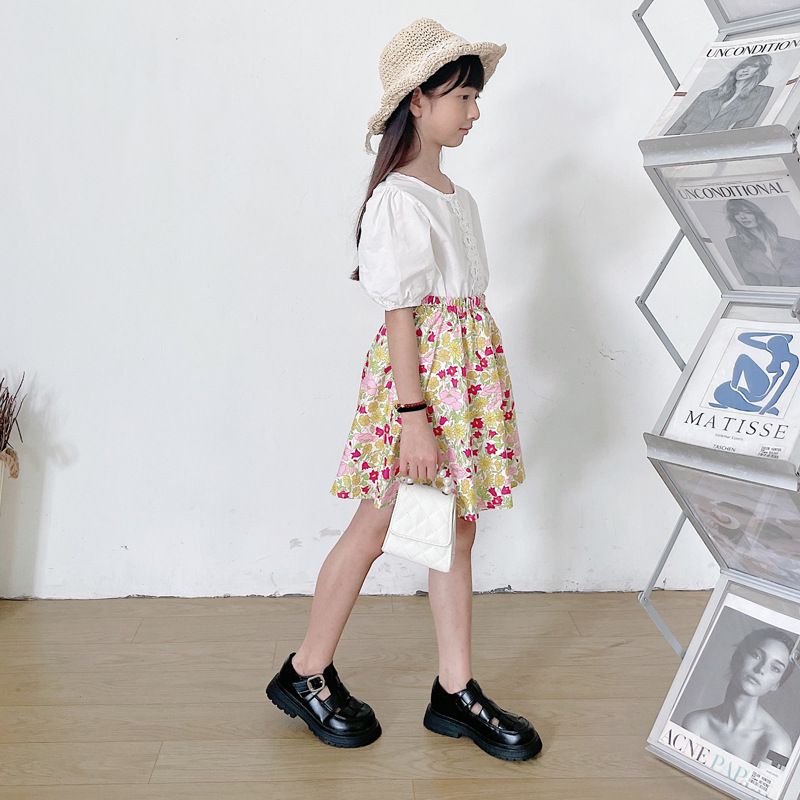 Mutter & Kinder Neue kinder Röcke Mädchen Kleine Blumen Röcke Baby Kleine Blumen Taille Röcke Kleider_voghion.com