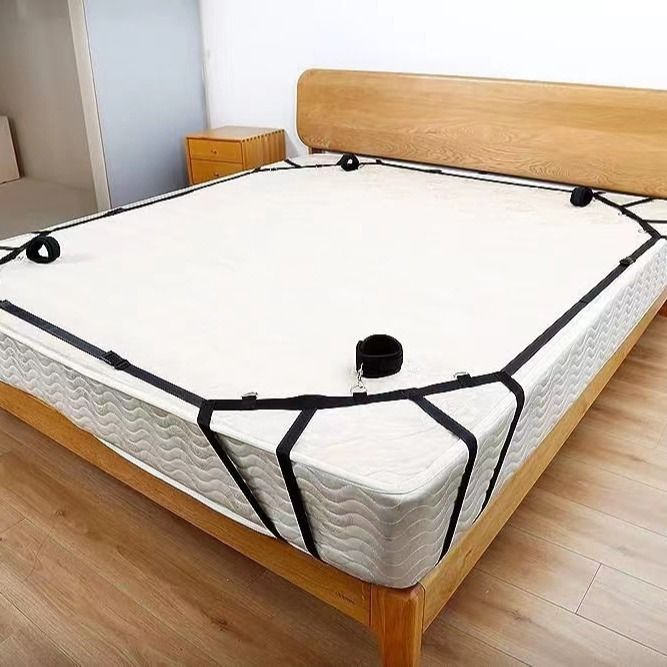 SM Spider Web Adult Binding Reinforcement Upgrade Four-Corner Restraint Bed Strap Sex Toys_voghion.com