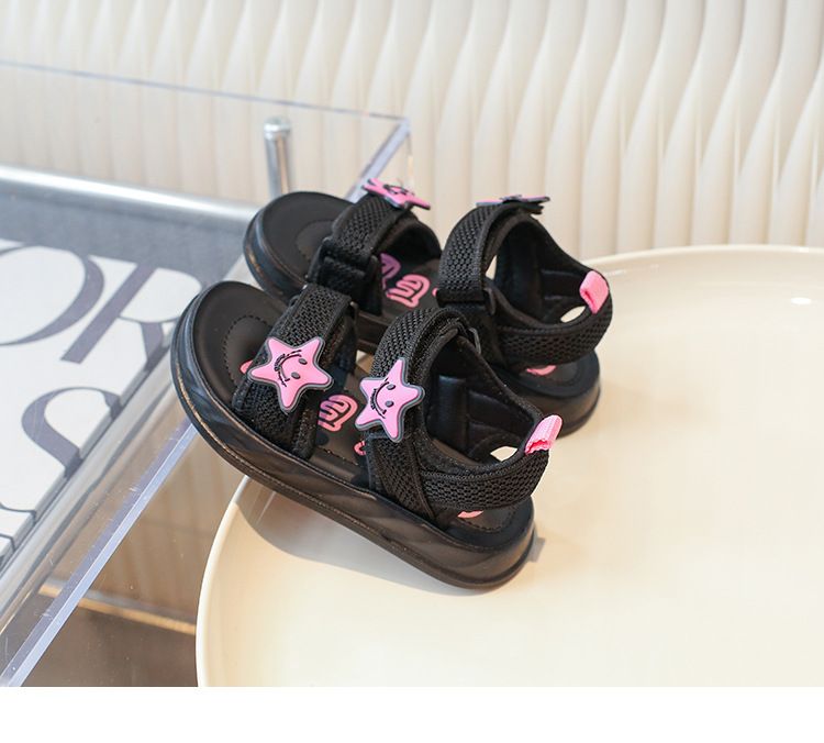 Sandali da ragazza 2024 Estate Nuova suola morbida antiscivolo Scarpe da spiaggia da principessa per bambine medie e grandi_voghion.com