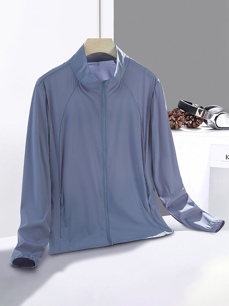 Unbeatable Quality 2025 Summer Couple High Quality Sunscreen Men, Cool, Breathable, Elastic Stand Up Neck Ice Silk Skin For Women, Fishing_voghion.com