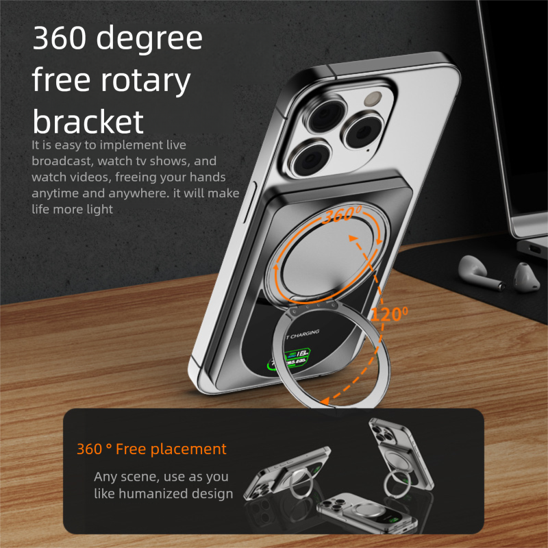 con supporto, alimentatore portatile ultrasottile da 10000 mAh, per aereo, con ricarica rapida_voghion.com