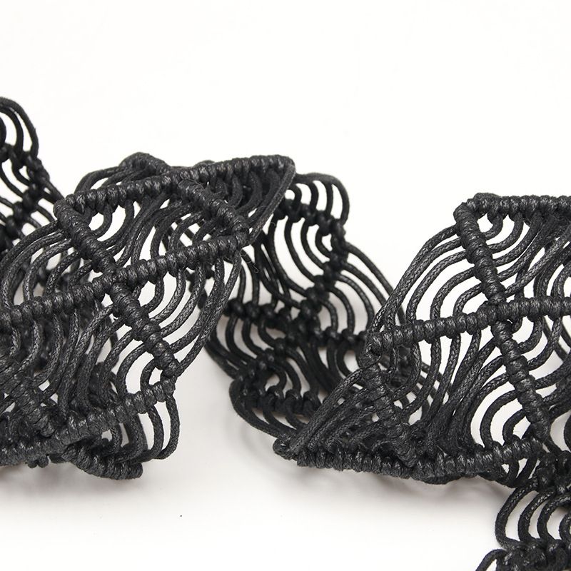 Gürtel 1PC Damen geflochtener Gürtel reine handgemachte Dekoration Kleidung Kleid aushöhlen Wachs Seil_voghion.com