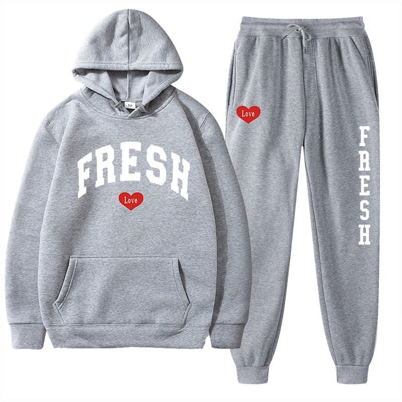 Felpa con cappuccio stampata alla moda taglie forti, in pile, calda, autunno inverno, casual, sportiva, da donna_voghion.com