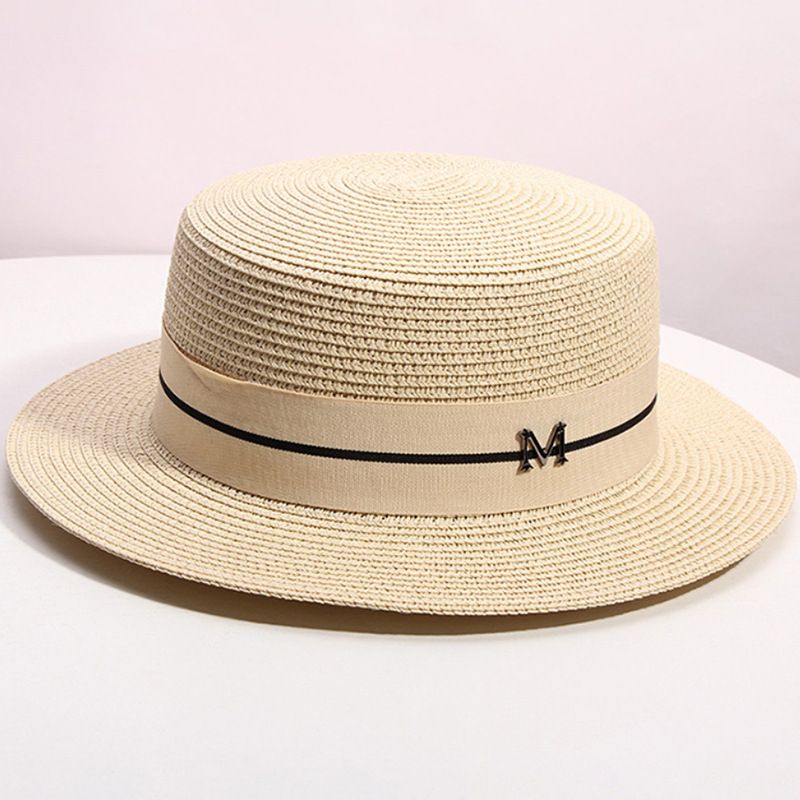 New Women's Summer Flat Small Top Seaside Vacation Beach Internet Celebrity, Same Style Straw Woven Hat, Versatile Hat_voghion.com