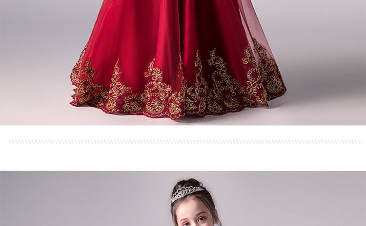 Kinderkleidung Kinderkleid Prinzessinnenkleid Mädchen flauschiges Garn Blumenmädchen Klavierauftritt Kostüm kleines Gastgeberabendkleid stilvoller Winter_voghion.com