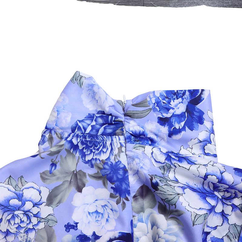 Dameskleding Mode Bedrukt Strappy Shirt met Lange Mouwen Rok Lange Rok Tweedelige Set_voghion.com