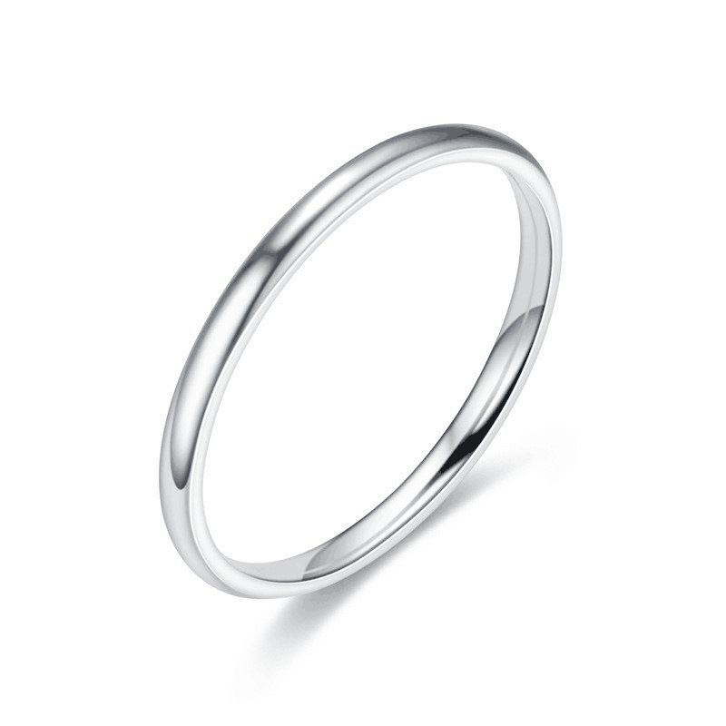 anello in acciaio al titanio da uomo gioielli coreani 24 6 8mm arco liscio semplice anello in acciaio inossidabile anello di coppia_voghion.com
