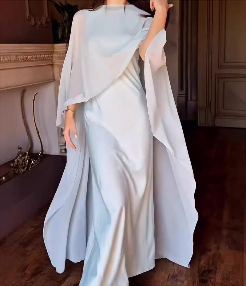 Damenbekleidung Mode Lässig Langer Rock Kleid Schal Anzug_voghion.com