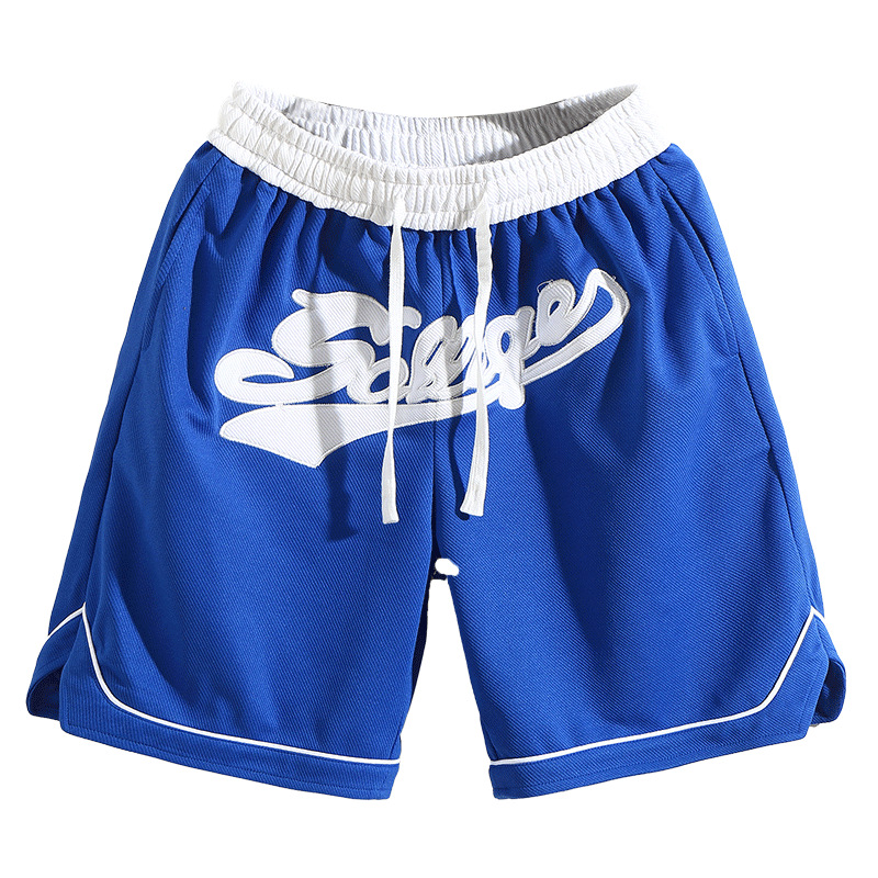 2023 sommer Shorts männer Ins Mode Vielseitig Netzwerk Rot Neue Gestickte Lose Capris männer Casual Sport Hosen_voghion.com