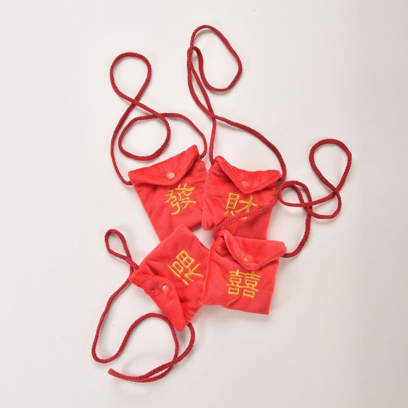 In Stock Spring Festival New Year Festive Red Envelope Pet Collar Dog Cat Neckband Accessories Adjustable_voghion.com
