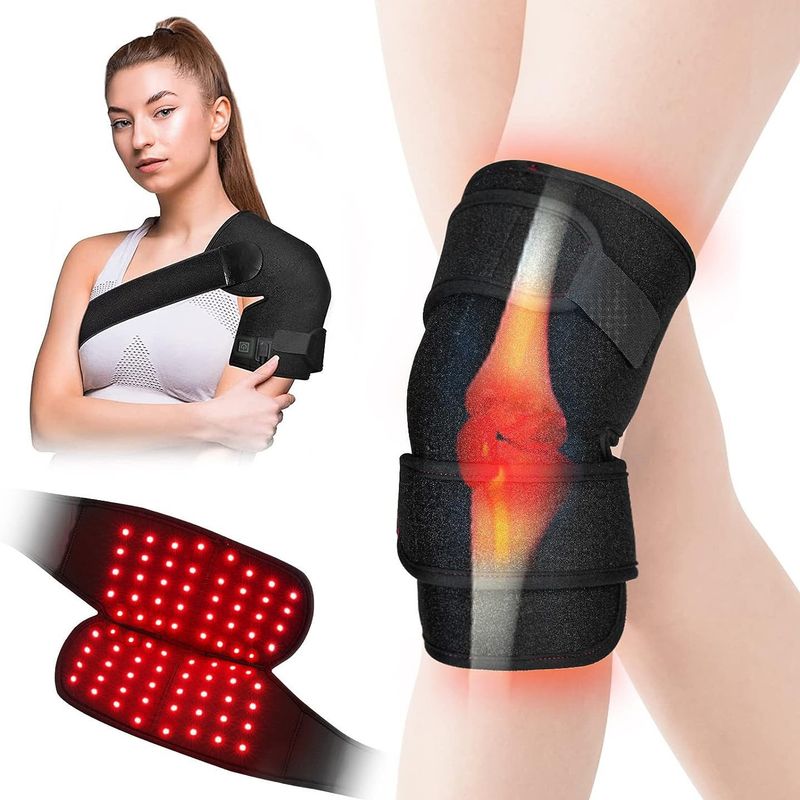 Lampada a luce rossa per ginocchio, spalla, tutore per fisioterapia a infrarossi, riscaldamento elettrico_voghion.com
