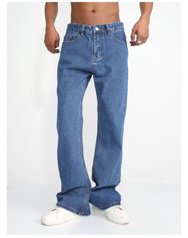 EF JEANS | 2023 Neuheit, Gerade Vielseitige Einfarbige Jeans, Für Damen Und Herren Gleich, Nicht Elastisch, Leicht Gezogen Dunkelblau_voghion.com