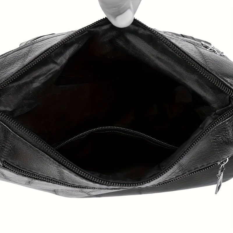 Fashionable Men's With Braided Detail, Multi-pocket Wallets, Adjustable Shoulder Bag Going Out, Ideal Gift For_voghion.com