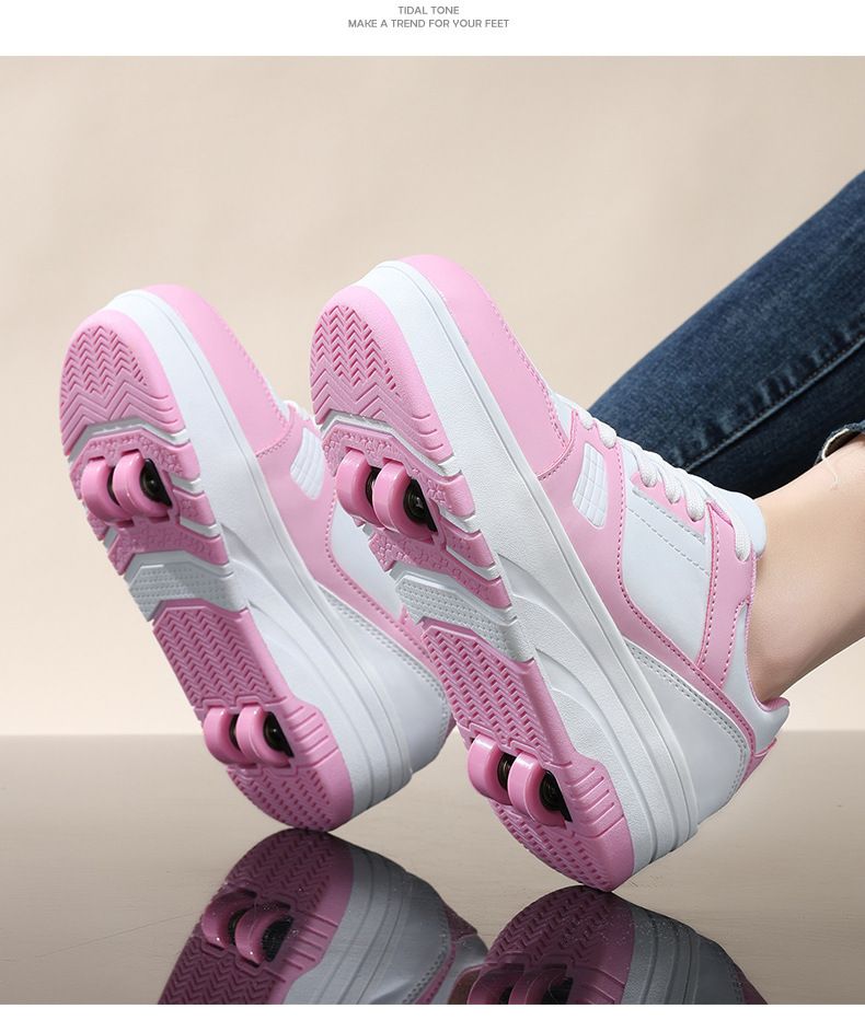 Grenzüberschreitender E-Commerce Heelys Rollschuhe mit vier Rädern für Mädchen, Schrumpfschuhe für Erwachsene mit Rädern, Hersteller-Spot-Charge_voghion.com