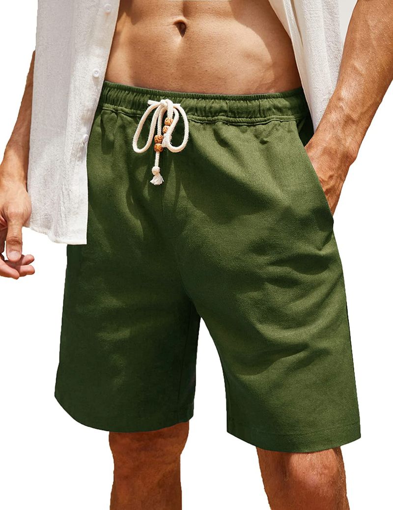 Unschlagbare Qualität 2025 Herren Baumwolle Schnürung Große Tasche Casual Shorts_voghion.com