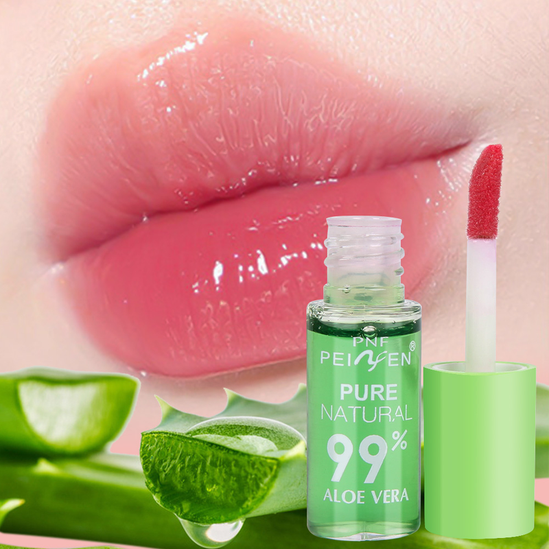 Vera 1PC Aloe Essence lūpu krāsa, krāsu mainoša, lūpu spīdums, ilgstoša mitrināšana, ūdensizturīga, temperatūra C_voghion.com