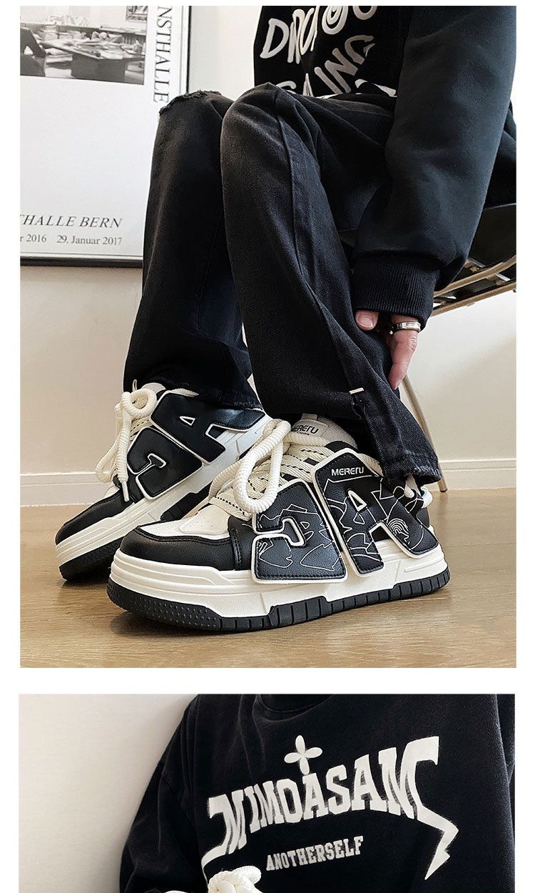 wangjia Wangjia Wangjia Meiretu Niche Original Design Bread Shoes Men's National Trend Hip-Hop Sports Casual Sneakers MRT-958_voghion.com