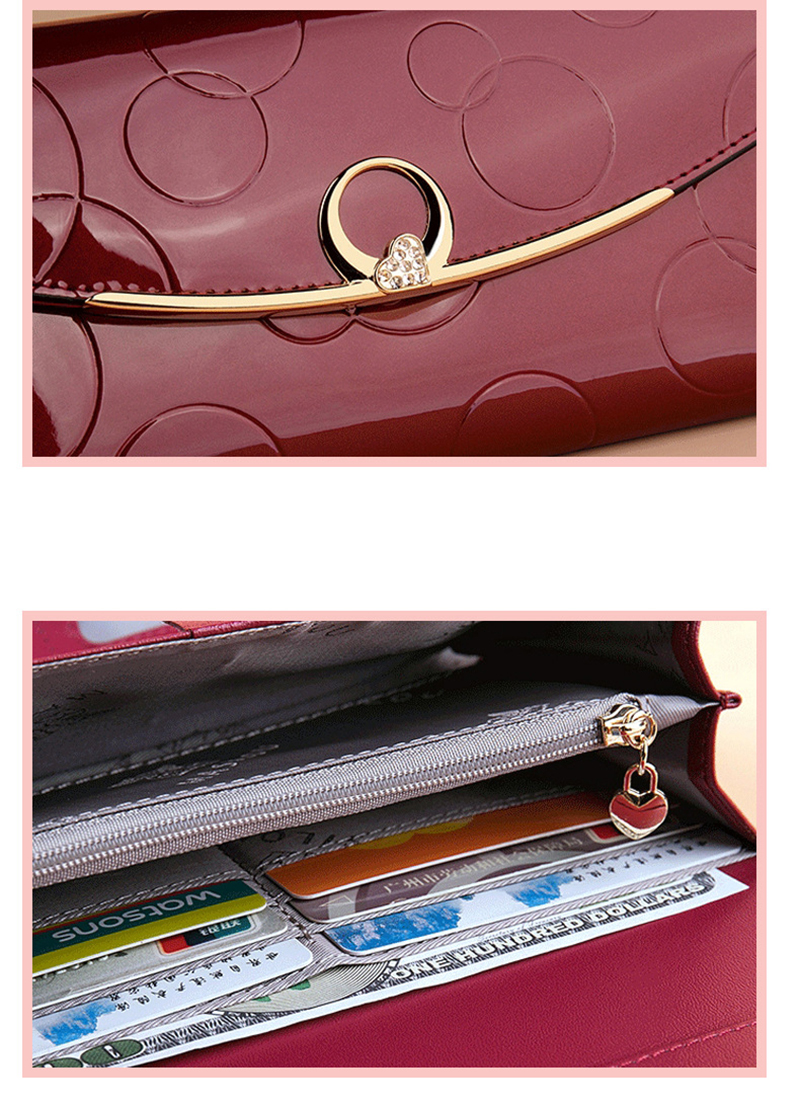 Carteiras femininas Carteras Para Mujer Bolsa longa para mulheres com bolso para celular Carteira de couro de designer com proteção RFID_voghion.com