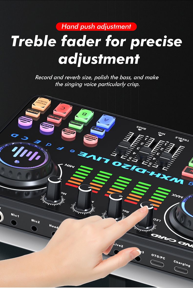 Dispositivi DJ20 Scheda audio per giochi Streaming live Microfono Mixer audio_voghion.com
