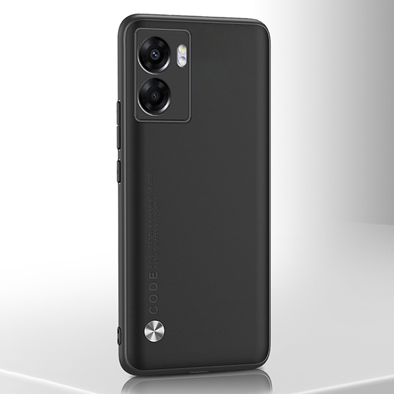 Luxus Leder Handyhülle für OPPO A97 A96 A77 A57 5G 2022 Hülle Matte Silikon Vollschutzhülle für OPPO A76 A36 A3_voghion.com