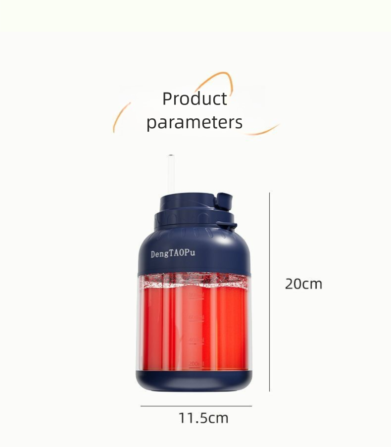 Light Display 50 Blades Portable Large Capacity Cordless Juicer Small 1400 Student Dormitory Fruit And Vegetable Ice_voghion.com