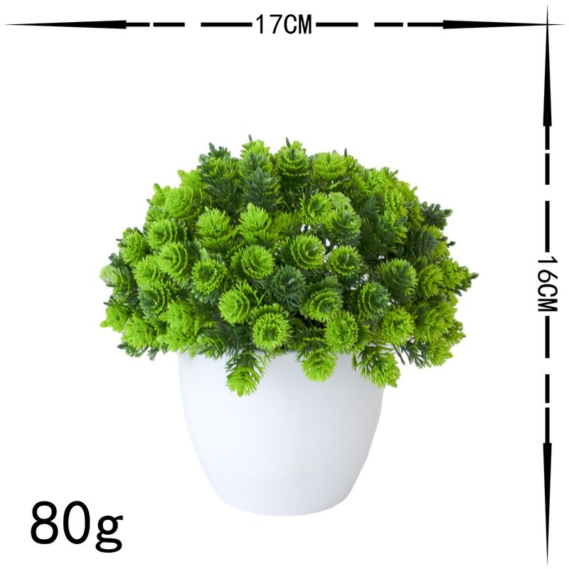 Simulazione pianta bonsai desktop fiori artificiali ornamenti per piante palla di fiori palla di erba decorazione della casa in vaso piccoli ornamenti_voghion.com