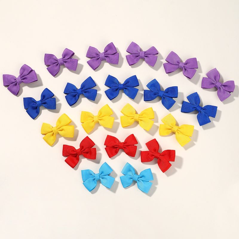 30 pezzi Mini colori casuali Dolce nastro farfalla nodo fermaglio per capelli Carino clip laterale frangia morsetto semplice accessorio per capelli nodo farfalla_voghion.com