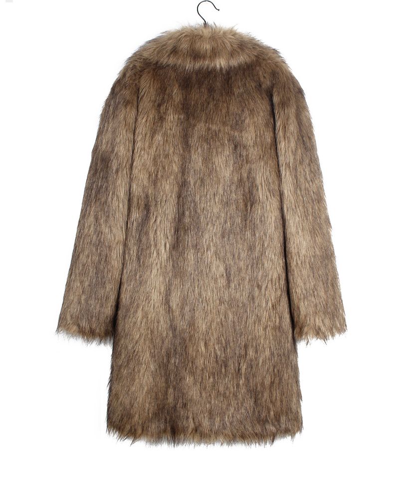 Women's Clothing Faux Fur Coat Artificial Fur Coat Imitation Fox Fur Coat Suit Collar Coat_voghion.com