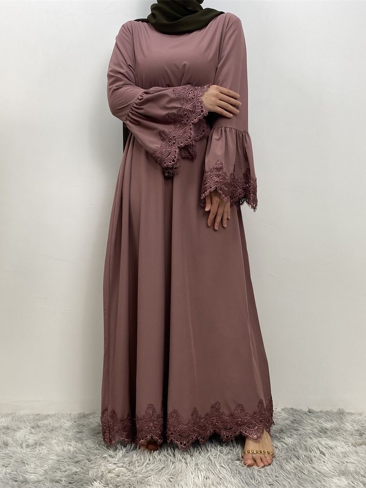 Çok Satan Müslüman Kadın Abaya Ramazan Bayramı Arap Elbisesi Kadın Dubai İşlemeli Bornoz Fas Kaftan Moda Oryantal Elbise Ramazan Siyah_voghion.com