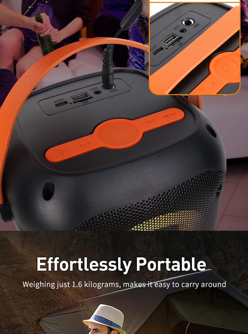 ZQS4277 Bluetooth-luidspreker Draagbare buitenkaraoke Square Dance Groot volume Draadloze subwoofer Audio_voghion.com