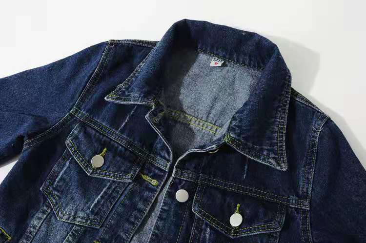 Dam Jeansjacka Vår Höst Kort kappa Rosa Jean Jackor Casual Toppar Lila Gul Vit Lösa toppar Dam Ytterkläder_voghion.com