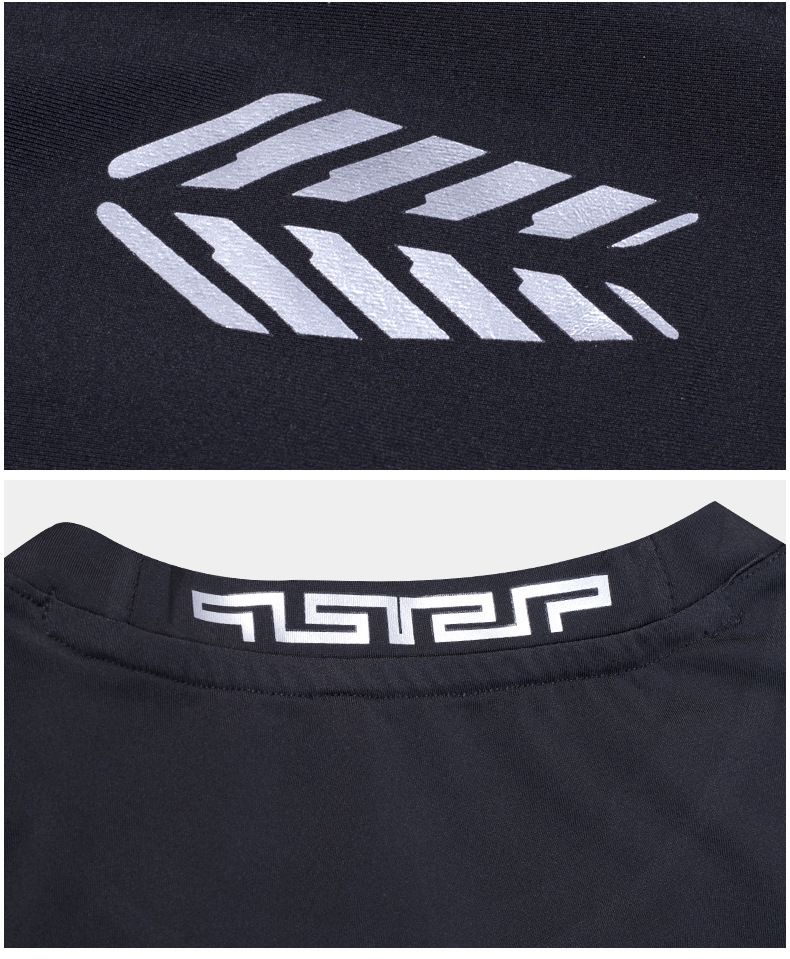Sigutu Combinaison de fitness à manches courtes pour homme, séchage rapide, élastique, ajustée, pour basket-ball, course à pied, compression, été_voghion.com