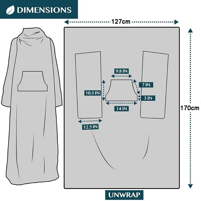 Composite Lamb Wool TV Multifunctional Wearable Sleeves Home Lazy Blanket Winter Warm Pullover_voghion.com